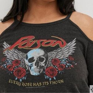 Torrid 4x Poison cold shoulder Sweatshirt